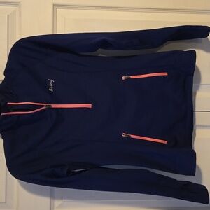 Baleaf Dark Blue Top with Coral Highlights